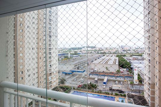 Varanda da Sala de apartamento à venda com 3 quartos, 63m² em Piraporinha, Diadema