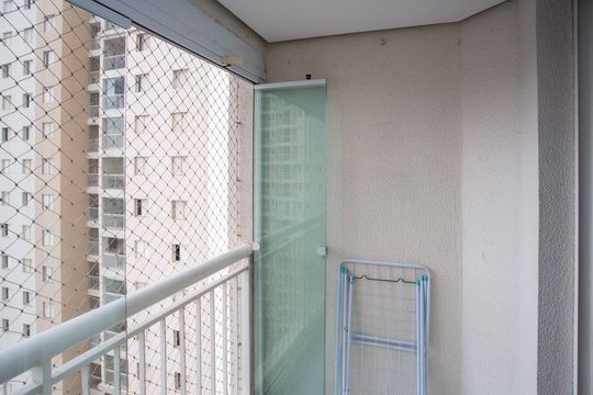 Varanda da Sala de apartamento à venda com 3 quartos, 63m² em Piraporinha, Diadema