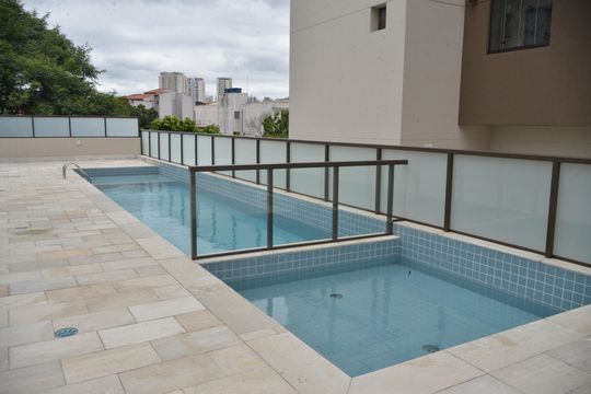 Área comum - Piscina de apartamento à venda com 1 quarto, 56m² em Parque das Nações, Santo André