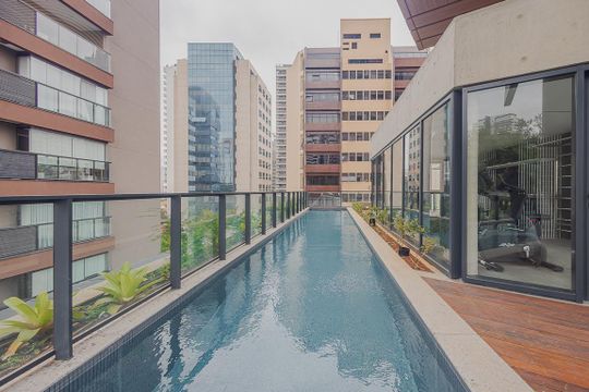 Piscina de apartamento à venda com 1 quarto, 44m² em Pinheiros, São Paulo