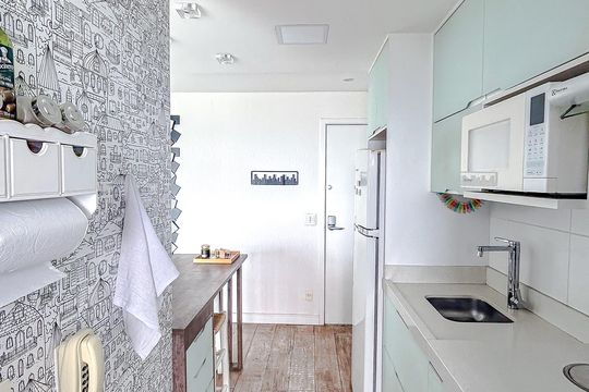 Cozinha de apartamento à venda com 1 quarto, 45m² em Vila Gomes Cardim, São Paulo