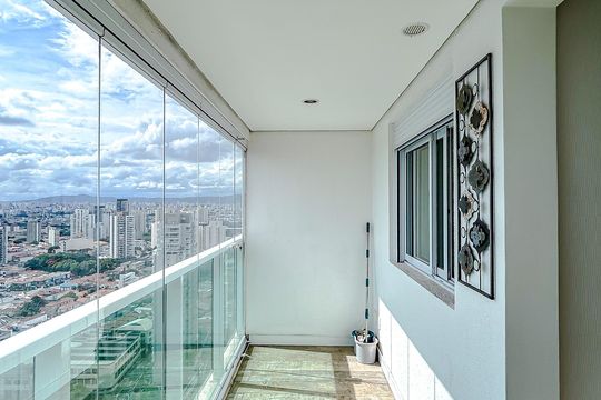 Varanda de apartamento à venda com 1 quarto, 45m² em Vila Gomes Cardim, São Paulo
