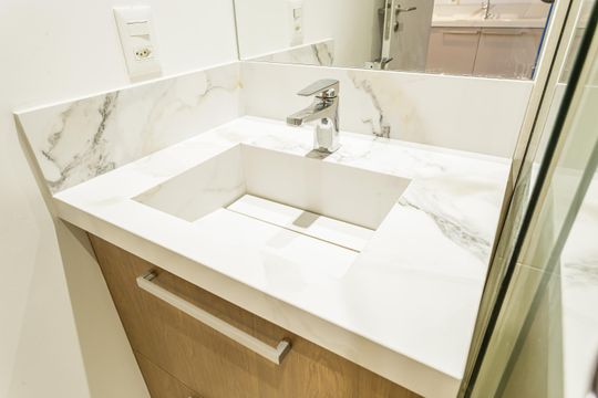 Banheiro de kitnet/studio para alugar com 1 quarto, 26m² em Planalto Paulista, São Paulo