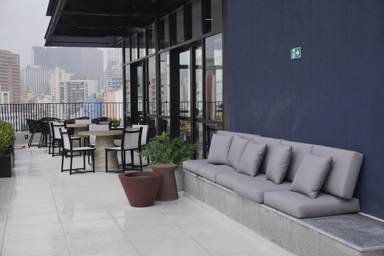Área comum de kitnet/studio para alugar com 1 quarto, 24m² em Campos Elíseos, São Paulo