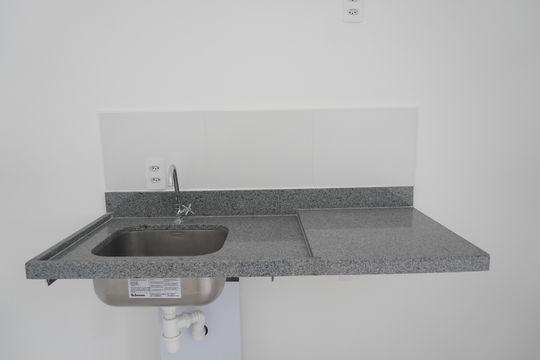 Cozinha de kitnet/studio para alugar com 1 quarto, 24m² em Campos Elíseos, São Paulo