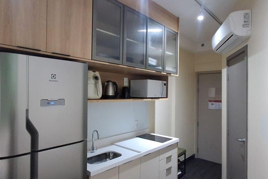 Cozinha de kitnet/studio para alugar com 1 quarto, 20m² em Santa Paula, São Caetano do Sul