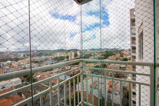 Varanda da sala de apartamento para alugar com 2 quartos, 50m² em Vila Leopoldina, Santo André