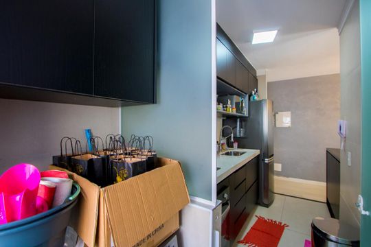 Área de serviço de apartamento para alugar com 2 quartos, 50m² em Vila Leopoldina, Santo André