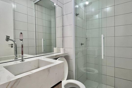 Banheiro de apartamento para alugar com 2 quartos, 46m² em Vila Industrial (campinas), Campinas