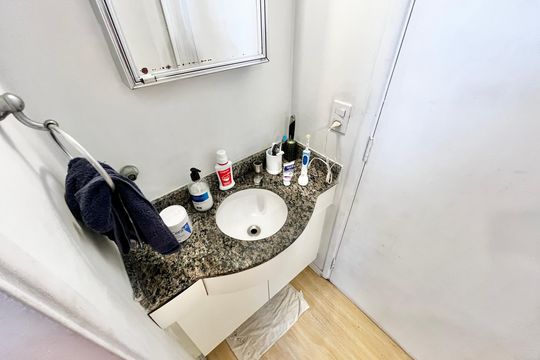 Banheiro da Suíte de apartamento à venda com 1 quarto, 36m² em Santana, São Paulo