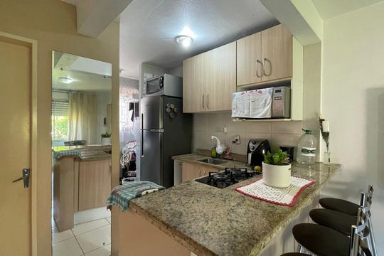 Cozinha de apartamento à venda com 2 quartos, 46m² em Canudos, Novo Hamburgo