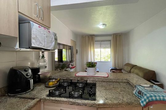 Cozinha de apartamento à venda com 2 quartos, 46m² em Canudos, Novo Hamburgo