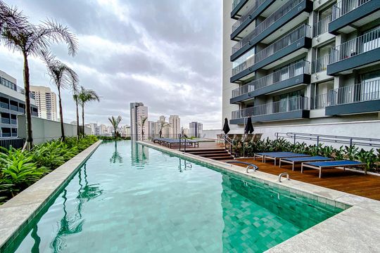 Área comum - Piscina de kitnet/studio para alugar com 1 quarto, 36m² em Ipiranga, São Paulo