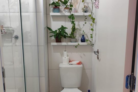 Banheiro de apartamento para alugar com 2 quartos, 36m² em Várzea da Barra Funda, São Paulo