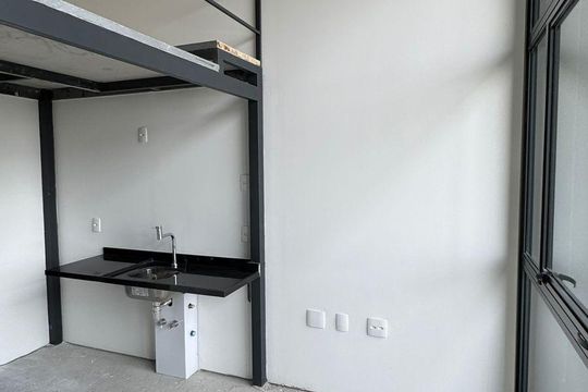 Cozinha de kitnet/studio à venda com 1 quarto, 29m² em Perdizes, São Paulo