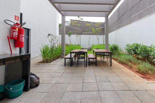 Área comum - Churrasqueira de kitnet/studio à venda com 1 quarto, 26m² em Jardim das Acacias, São Paulo