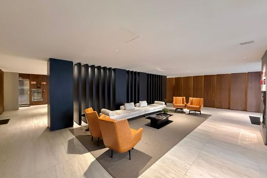 Hall Social Bloco de apartamento à venda com 1 quarto, 64m² em Vila Cordeiro, São Paulo
