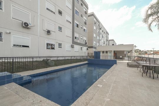 Área comum - Piscina de apartamento à venda com 1 quarto, 46m² em Mário Quintana, Porto Alegre