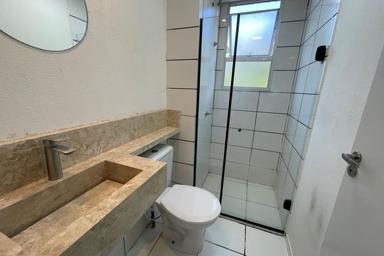 Banheiro de apartamento para alugar com 2 quartos, 43m² em Recanto Vista Alegre, Cotia