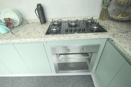 Cozinha de casa à venda com 3 quartos, 127m² em Vila Camilópolis, Santo André