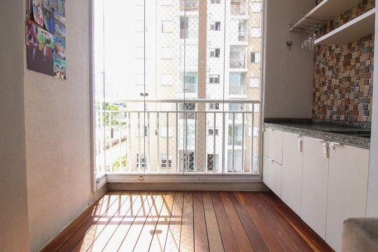 Varanda da Sala de apartamento à venda com 2 quartos, 60m² em Vila Ema, São Paulo