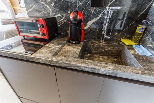 Cozinha de casa de condomínio à venda com 1 quarto, 27m² em Vila Nova Conceição, São Paulo