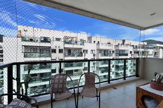 Varanda de apartamento à venda com 3 quartos, 144m² em Recreio dos Bandeirantes, Rio de Janeiro