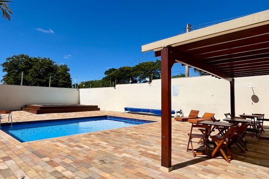 Área comum - Piscina de apartamento à venda com 3 quartos, 142m² em Vila Guararapes, Campinas