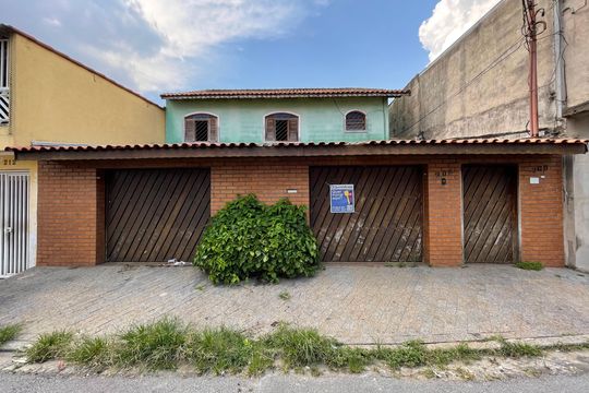 Fachada+Placa  de casa à venda com 3 quartos, 180m² em Jardim Nossa Senhora do Carmo, São Paulo