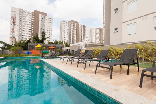 Área comum - Piscina de apartamento à venda com 2 quartos, 46m² em Jardim Santo Antoninho, São Paulo