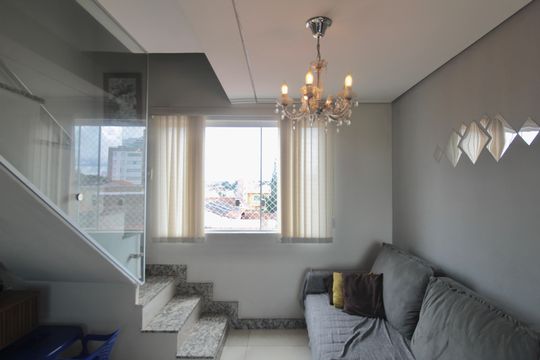 Sala de apartamento à venda com 2 quartos, 90m² em São João Batista, Belo Horizonte