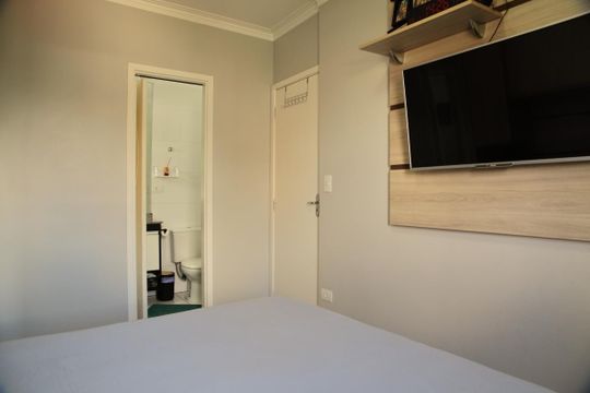 Suíte  de apartamento à venda com 3 quartos, 64m² em Baeta Neves, São Bernardo do Campo