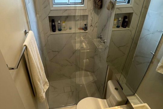 Banheiro de apartamento para alugar com 1 quarto, 30m² em Santa Cecilia, São Paulo