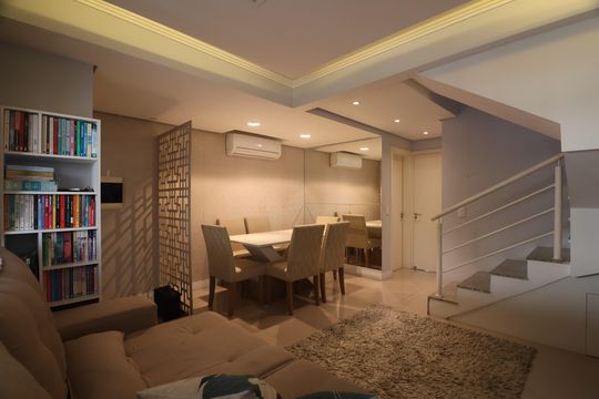 Sala de casa de condomínio para alugar com 3 quartos, 150m² em Marechal Rondon, Canoas