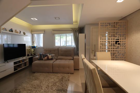 Sala de casa de condomínio para alugar com 3 quartos, 150m² em Marechal Rondon, Canoas