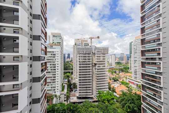 Vista da Varanda de apartamento à venda com 2 quartos, 83m² em Brooklin, São Paulo