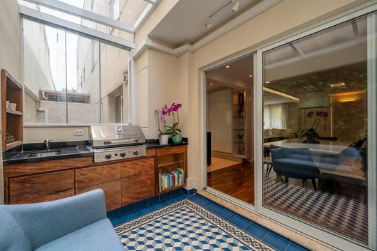 Varanda gourmet de casa de condomínio à venda com 3 quartos, 205m² em Jardim Colombo, São Paulo