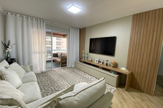 Sala de apartamento à venda com 3 quartos, 112m² em Jardim Maria Rosa, Taboão da Serra