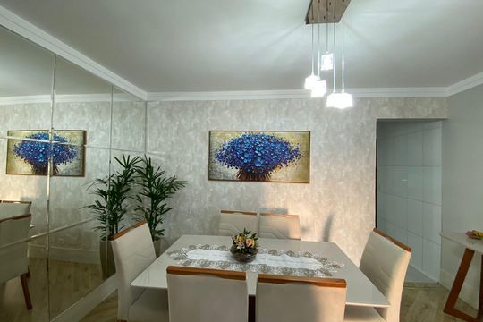 Sala de apartamento à venda com 3 quartos, 112m² em Jardim Maria Rosa, Taboão da Serra