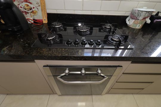 Cozinha - Cooktop de apartamento à venda com 4 quartos, 144m² em Parque das Nações, Santo André