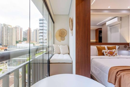Varanda de apartamento para alugar com 1 quarto, 26m² em Pinheiros, São Paulo