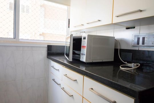 Cozinha de apartamento à venda com 1 quarto, 64m² em Jardim, Santo André