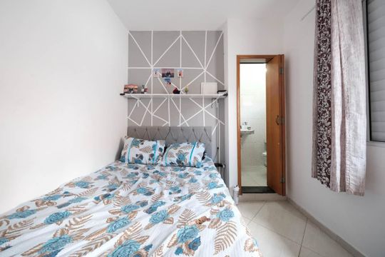 Suíte 2 de casa de condomínio à venda com 2 quartos, 65m² em Burgo Paulista, São Paulo