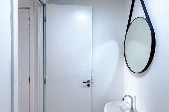 Banheiro da Suíte de apartamento à venda com 1 quarto, 29m² em Guaiauna, São Paulo