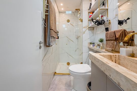 Banheiro de apartamento para alugar com 2 quartos, 55m² em Mooca, São Paulo