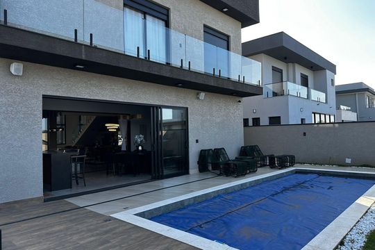 Área externa de casa de condomínio para alugar com 3 quartos, 420m² em Loteamento Residencial Arborais, Campinas