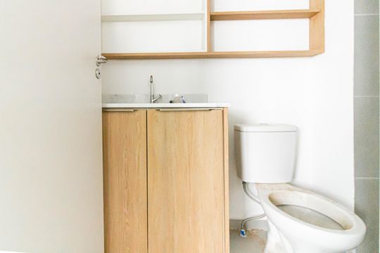 Banheiro da Suíte de apartamento para alugar com 1 quarto, 29m² em Barra Funda, São Paulo