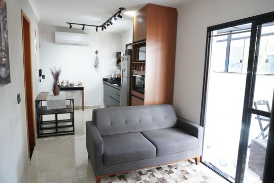Sala de apartamento à venda com 1 quarto, 80m² em Vila Dom Pedro Ii, São Paulo