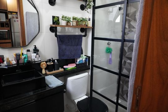 Banheiro de apartamento à venda com 1 quarto, 80m² em Vila Dom Pedro Ii, São Paulo