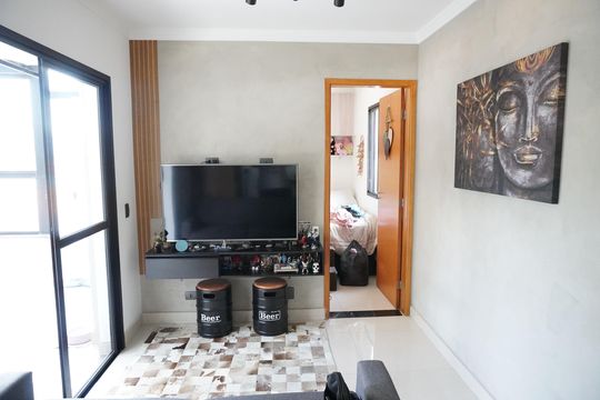 Sala de apartamento à venda com 1 quarto, 80m² em Vila Dom Pedro Ii, São Paulo